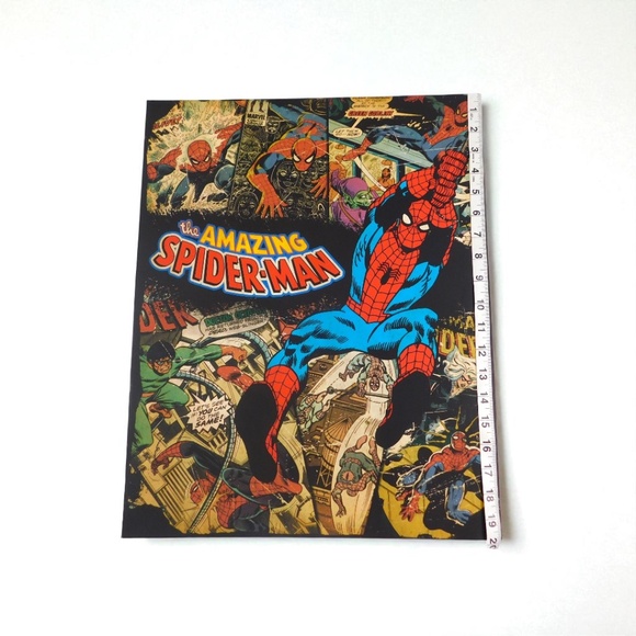 Marvel “The Amazing Spider-Man” Retro Comic Canvas Wall Art–20"x24”– Vintage S - Picture 2 of 6